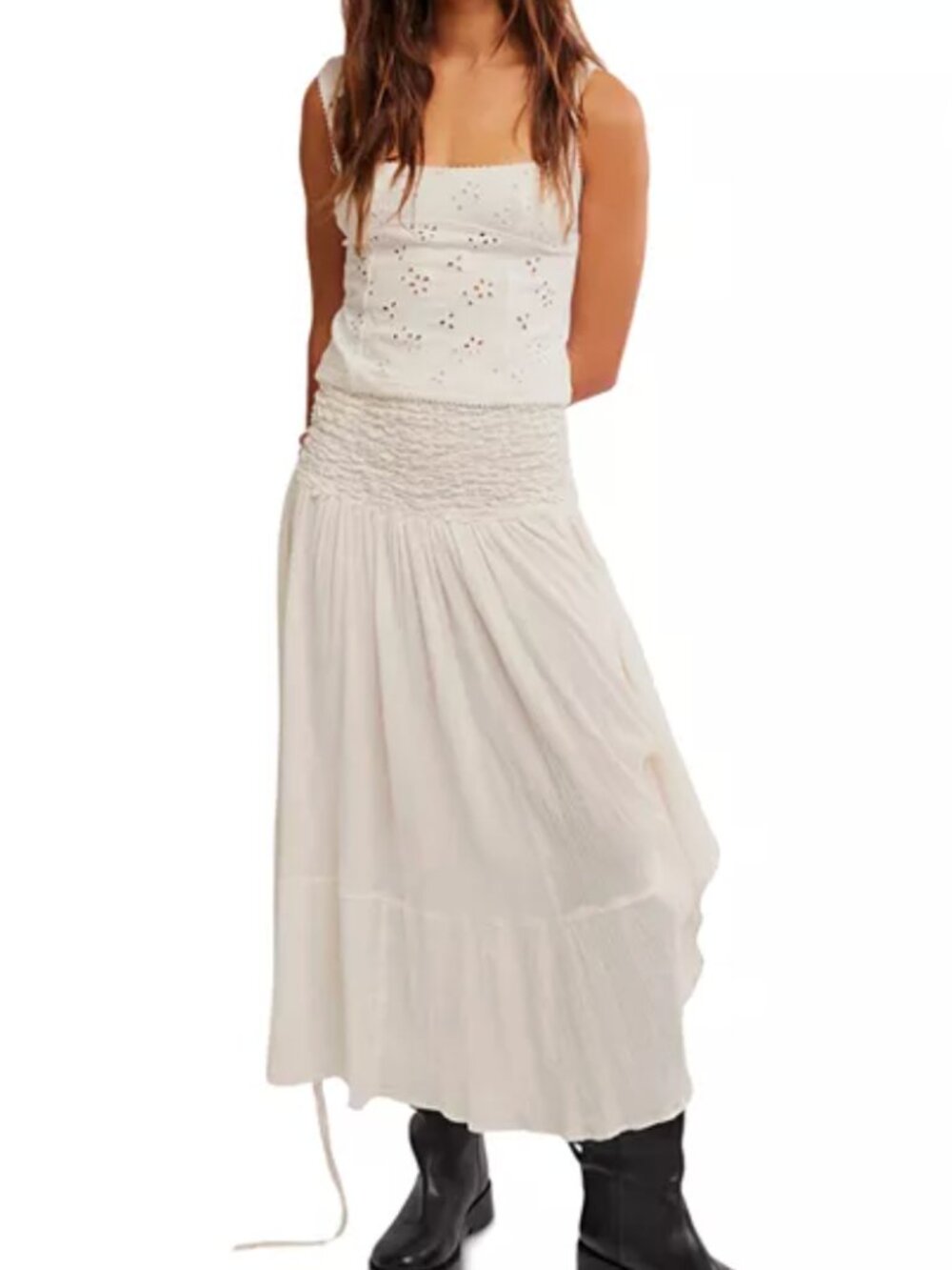 FREE PEOPLE PRAIRIE MAXI SKIRT, DRESS, MIDI-VERSATILE, BOHO, FESTIVAL- NWT-$148